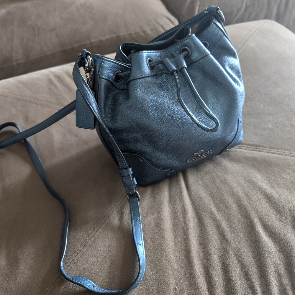 Coach Blue Crossbody Bag with Adjustable Strap